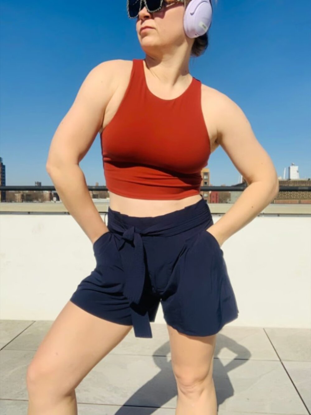 Athleta Crop top cross lace back Effortless Style Classy Meets Sporty